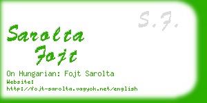 sarolta fojt business card